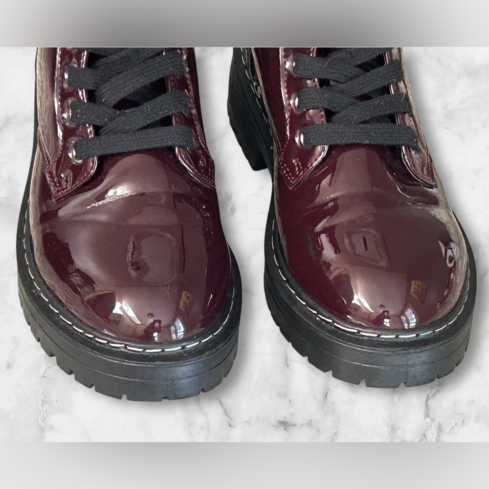 True Craft Patent Combat Boots Size 8 - Picture 6 of 10
